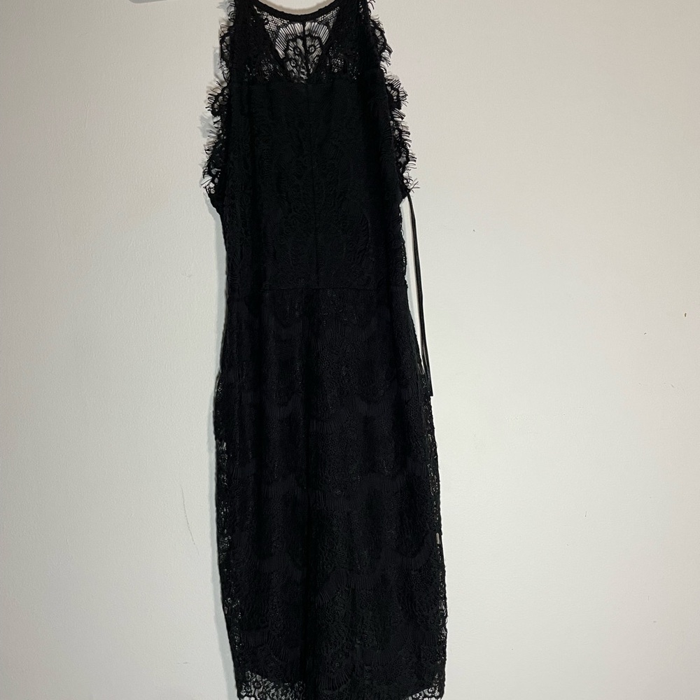 Free People “She’s got it” slip back lace razor back mini dress